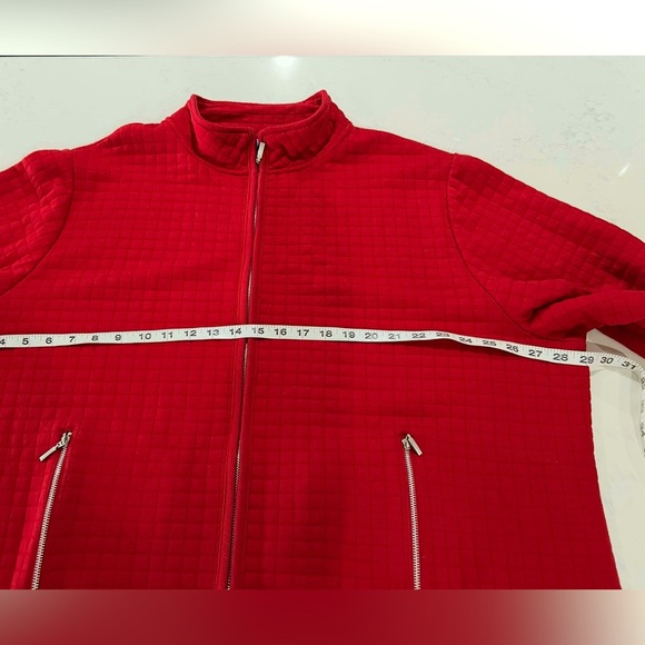 Karen Scott Vibrant Red Bomber Jacket - Picture 5 of 9